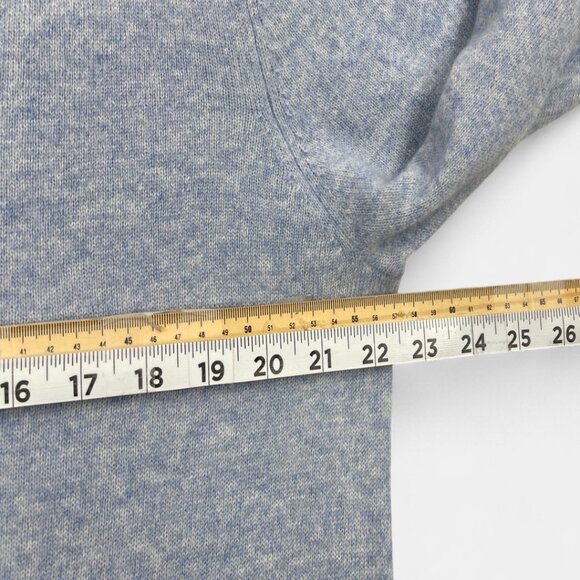 Black Brown 1826 Cashmere Sweater Men's Medium Blue Long Sleeve V-Neck - Picture 4 of 7